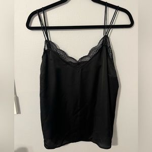 A&F silk/lace tank